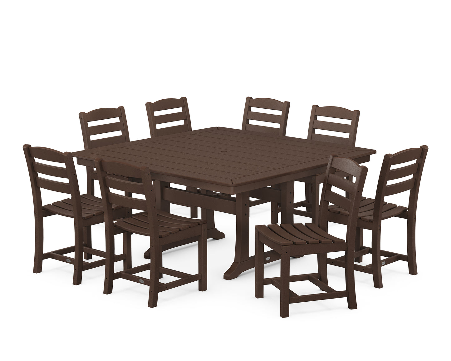 La Casa Cafe 9-Piece Nautical Trestle Dining Set