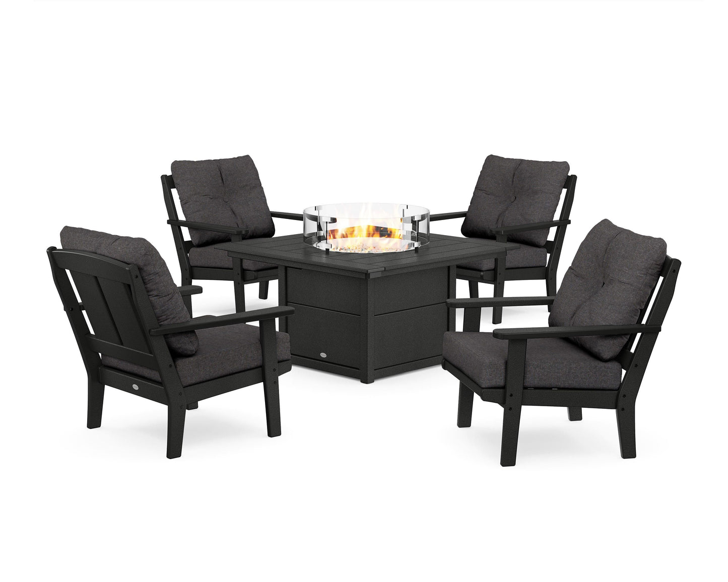Mission 5-Piece Deep Seating Set with Fire Pit Table