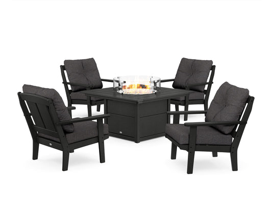 Mission 5-Piece Deep Seating Set with Fire Pit Table