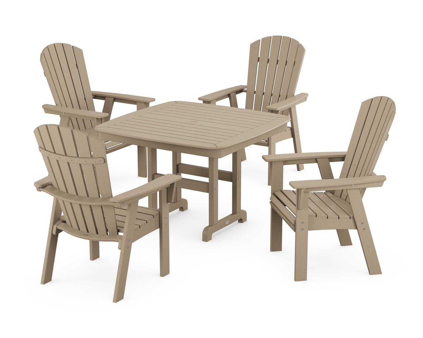 Nautical Curveback Adirondack 5-Piece Dining Set