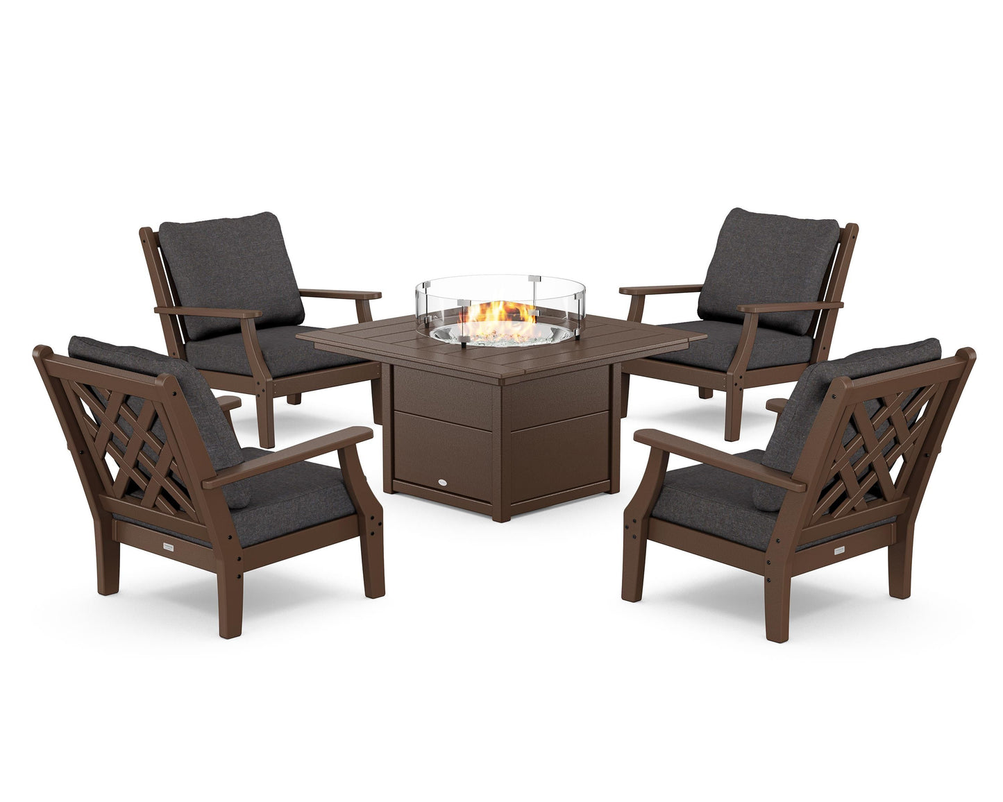 Wovendale 5-Piece Deep Seating Set with Fire Pit Table