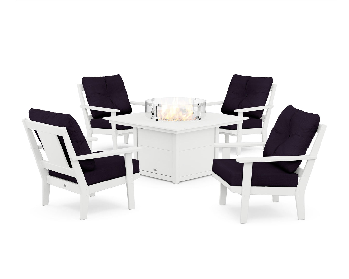 Prairie 5-Piece Deep Seating Set with Fire Pit Table