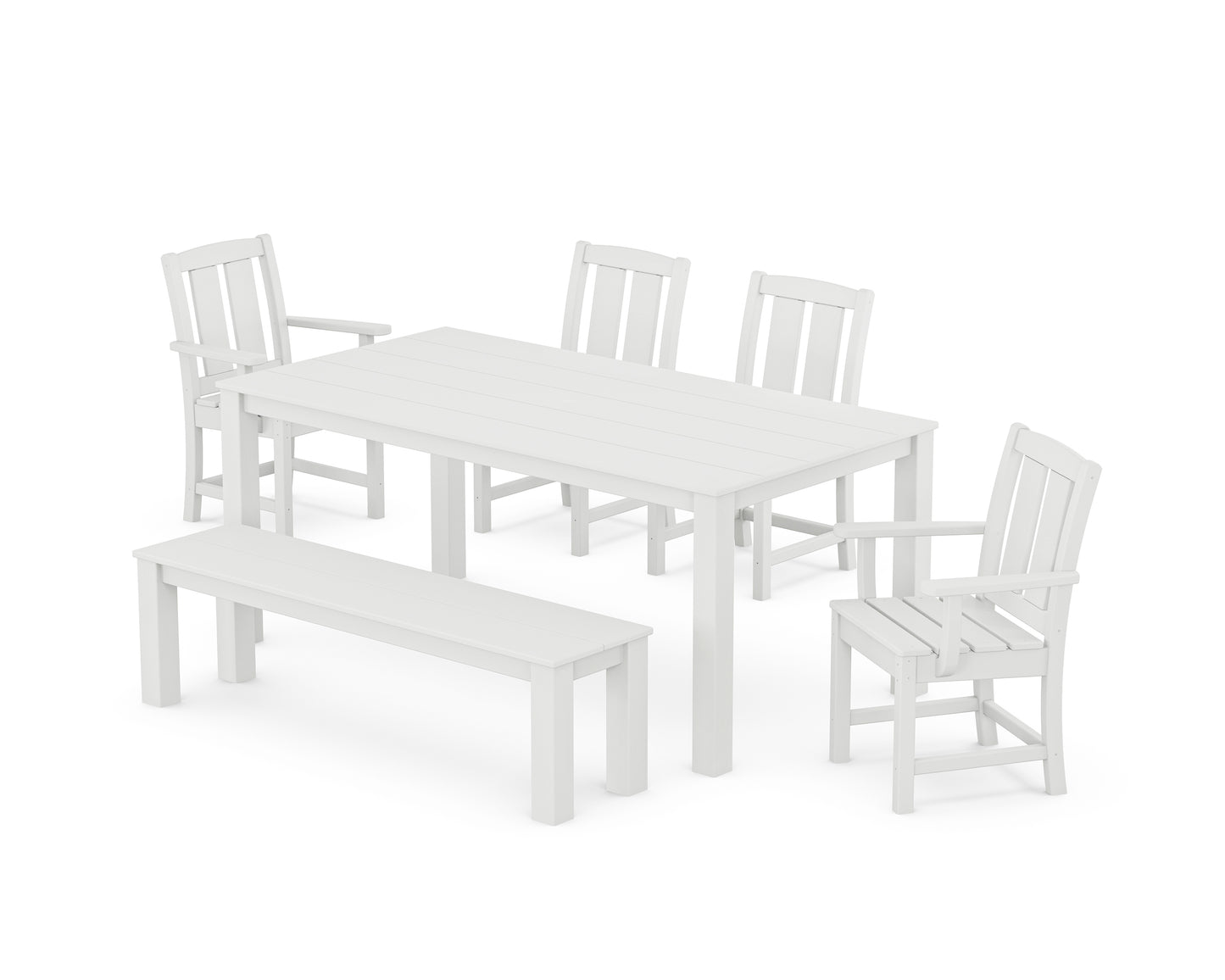Mission 6-Piece Parsons Dining Set with Bench
