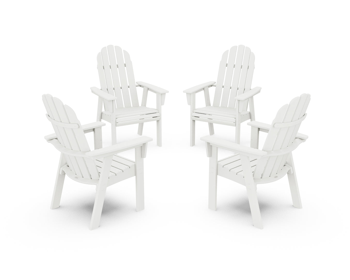 Vineyard 4-Piece Curveback Upright Adirondack Conversation Set