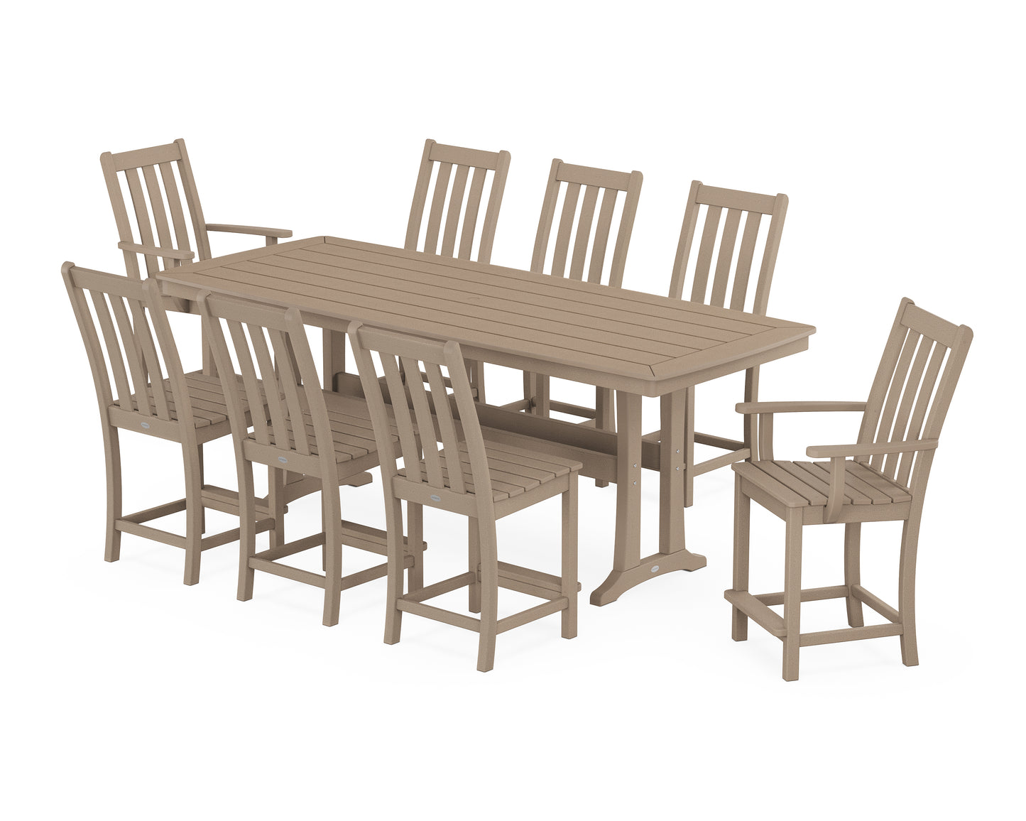 Vineyard 9-Piece Counter Set with Trestle Legs