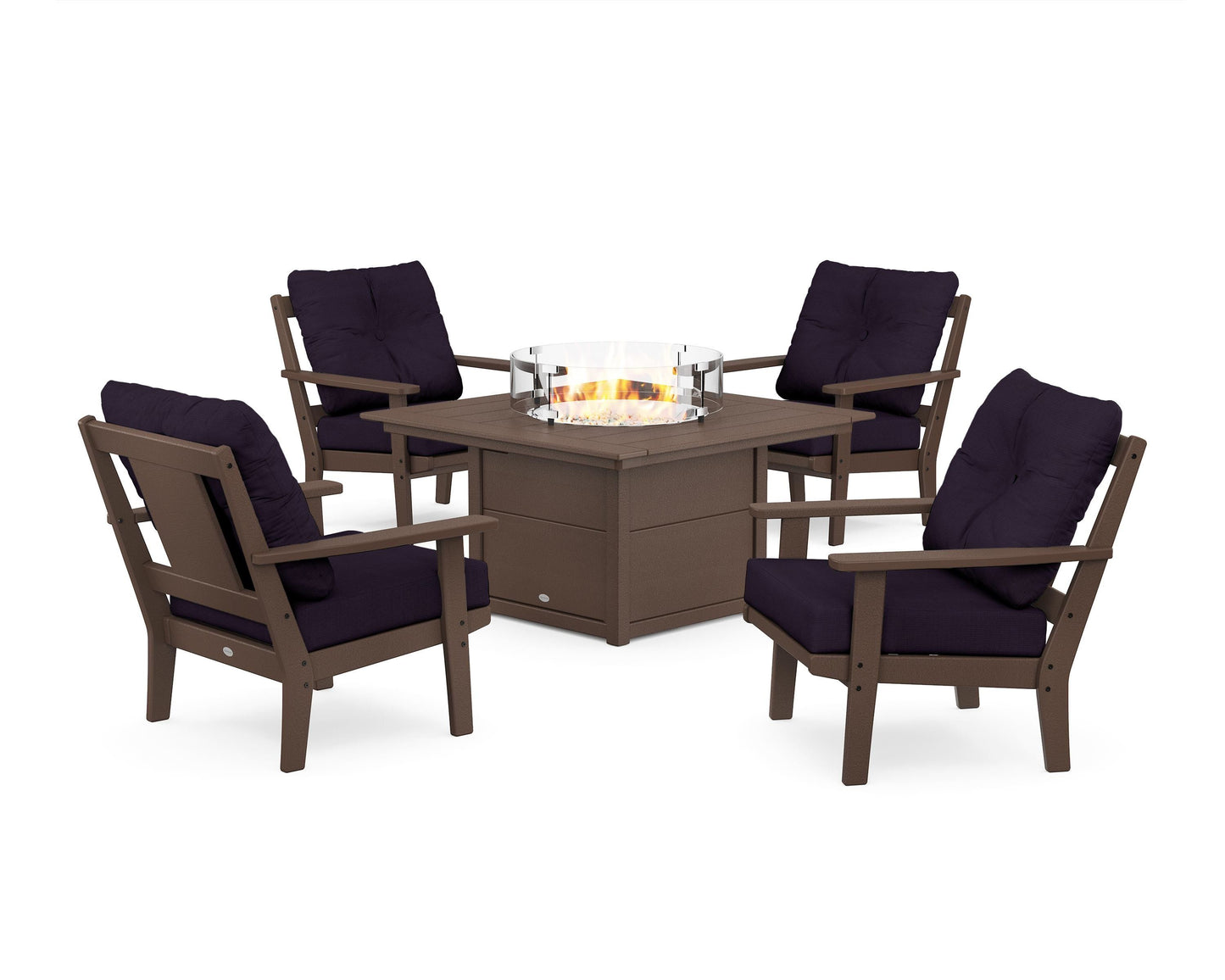 Prairie 5-Piece Deep Seating Set with Fire Pit Table
