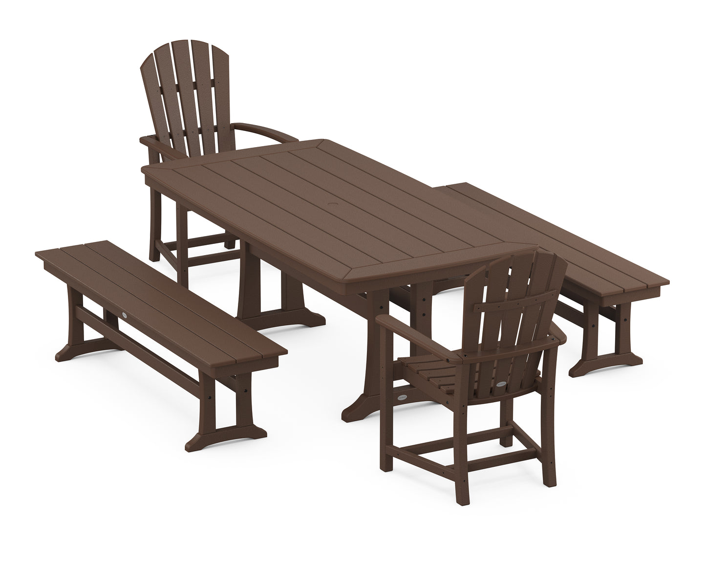 Palm Coast 5-Piece Dining Set with Trestle Legs