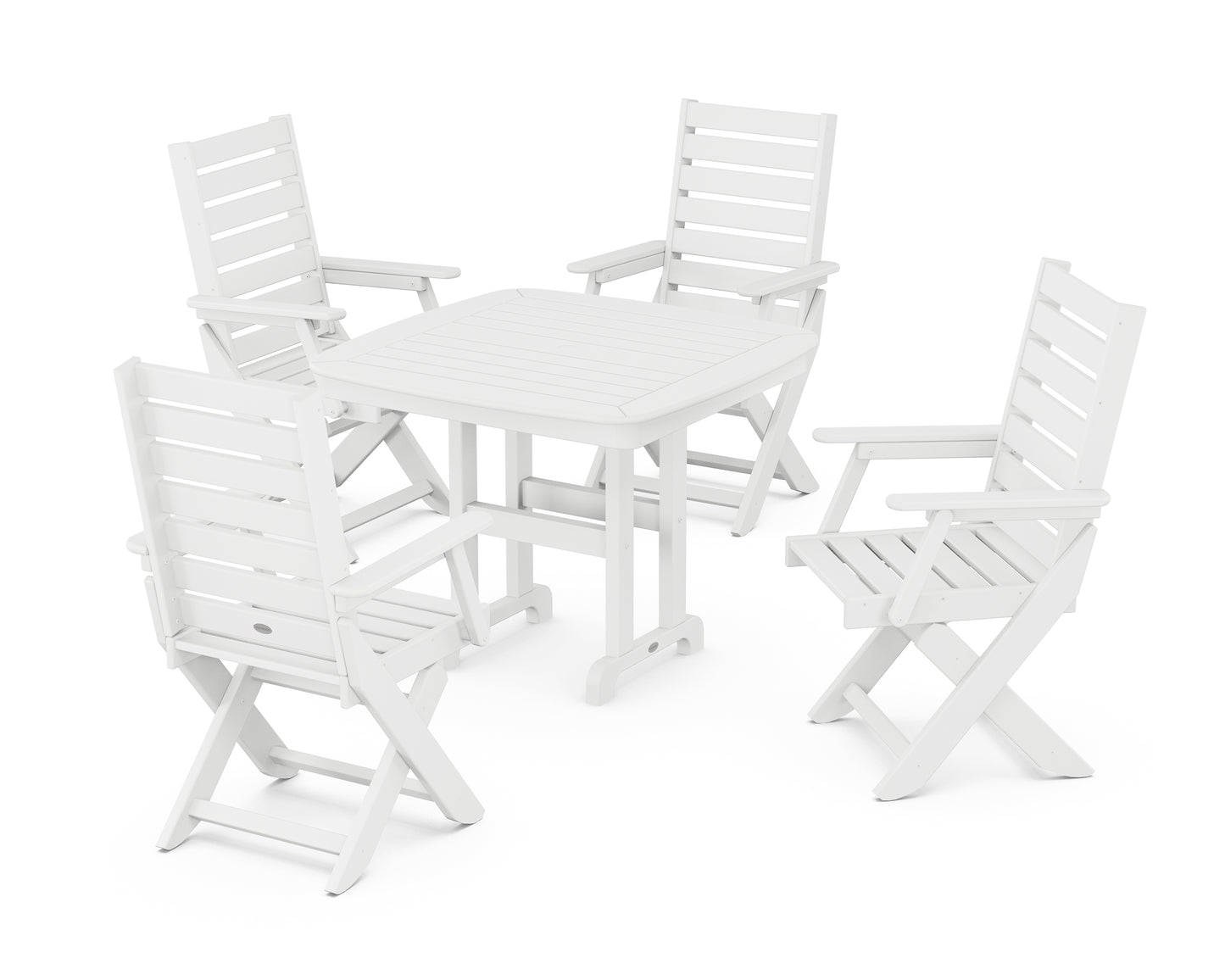 Captain Folding Chair 5-Piece Dining Set