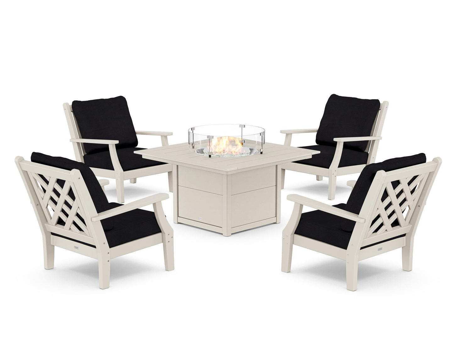 Wovendale 5-Piece Deep Seating Set with Fire Pit Table