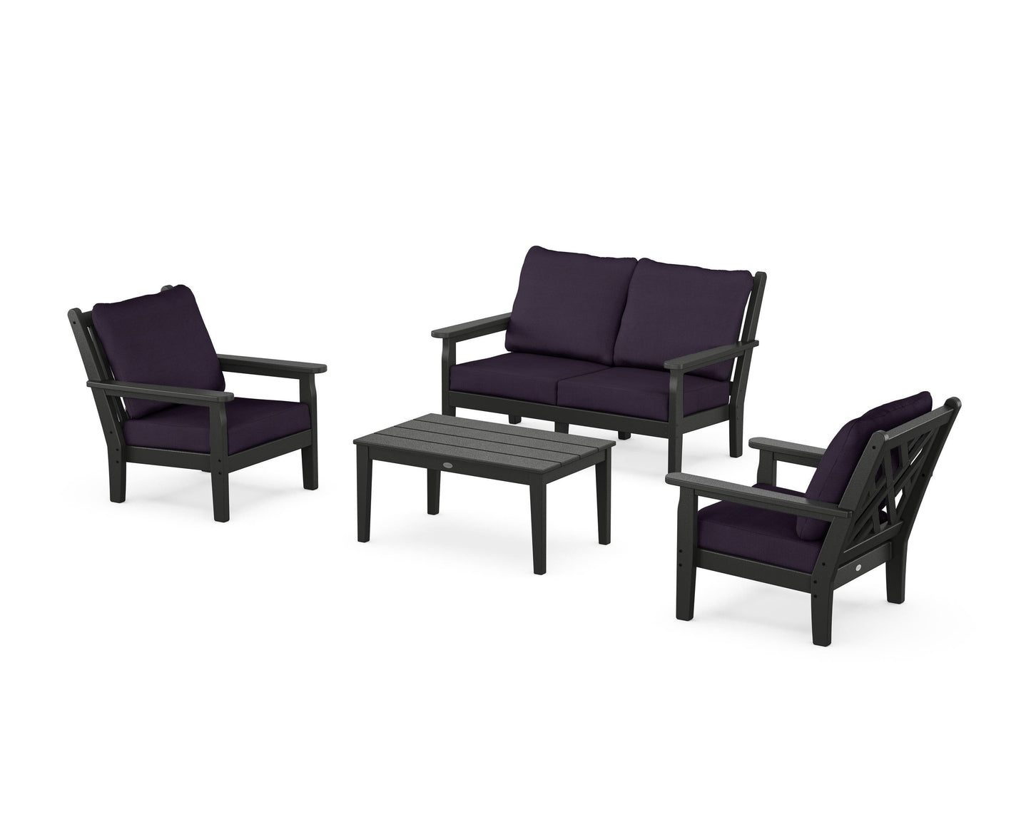 Chippendale 4-Piece Deep Seating Set with Loveseat