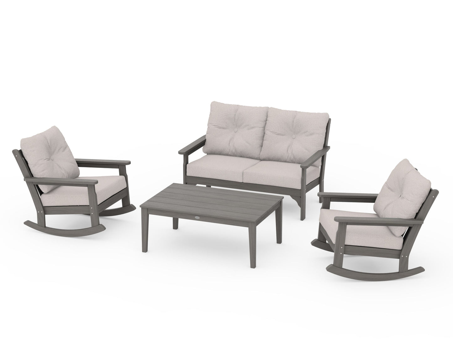 Vineyard 4-Piece Deep Seating Rocking Chair Set
