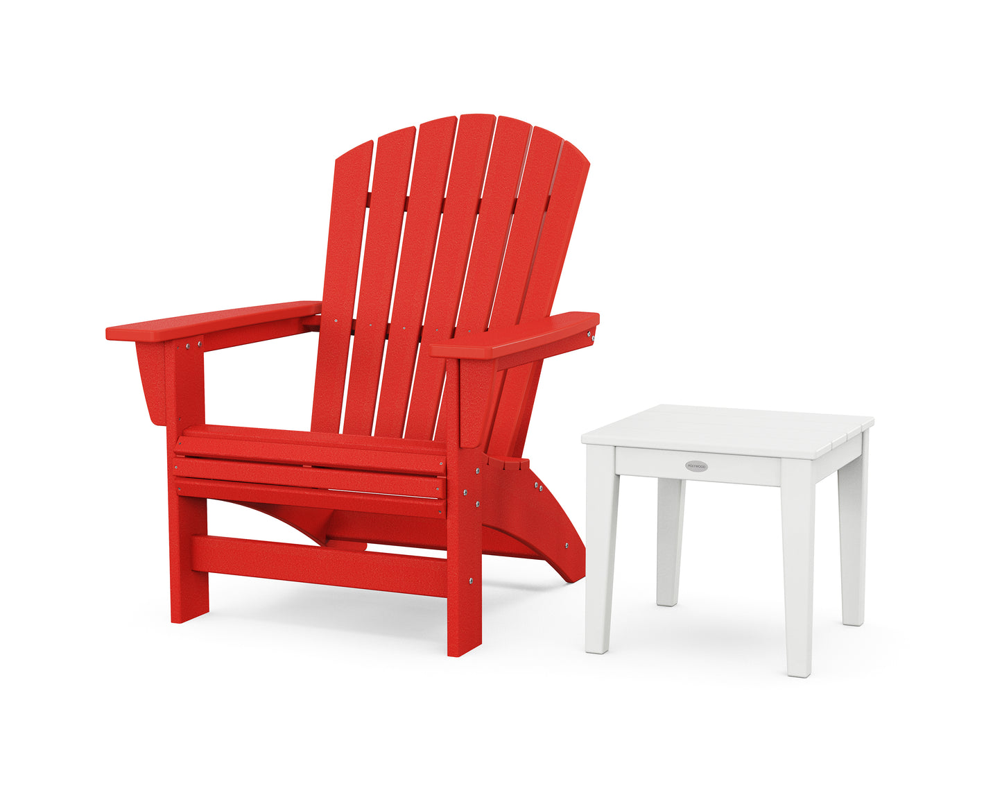 Nautical Grand Adirondack Chair with Side Table