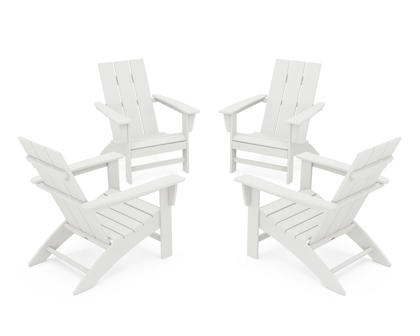 4-Piece Modern Adirondack Chair Conversation Set