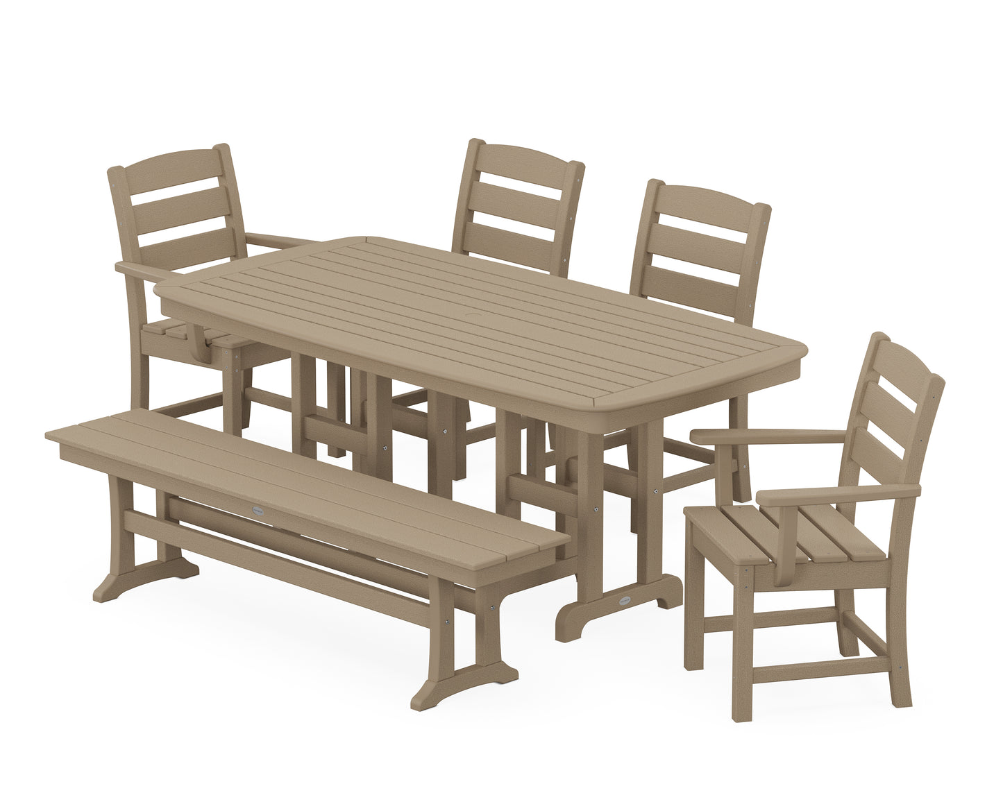 Lakeside 6-Piece Dining Set with Bench