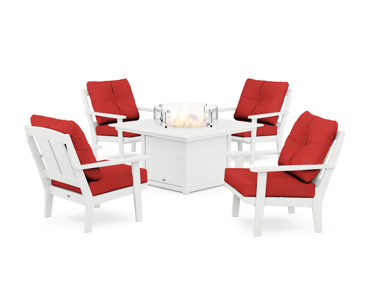 Mission 5-Piece Deep Seating Set with Fire Pit Table