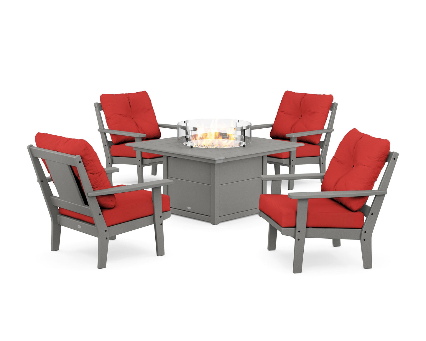 Prairie 5-Piece Deep Seating Set with Fire Pit Table