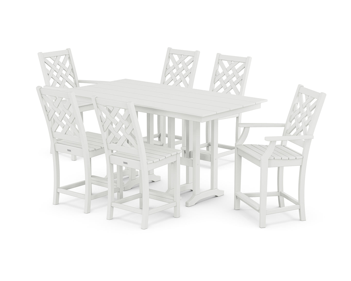 Wovendale 7-Piece Farmhouse Counter Set
