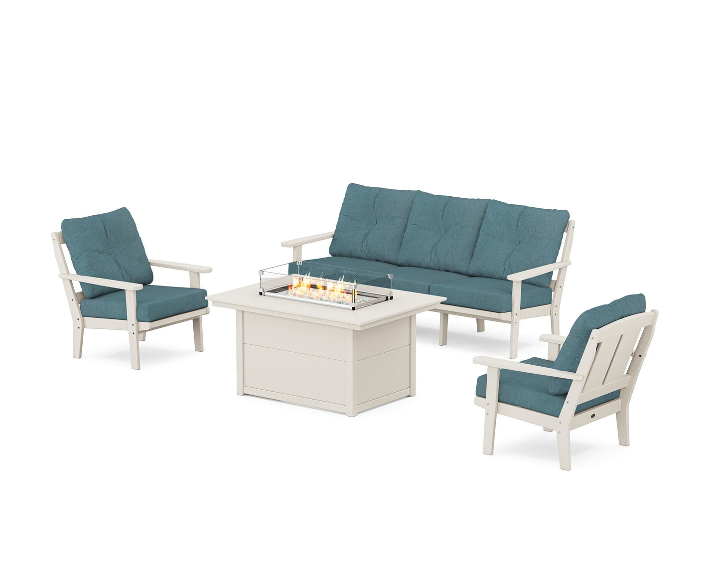 Mission Deep Seating Fire Pit Table Set
