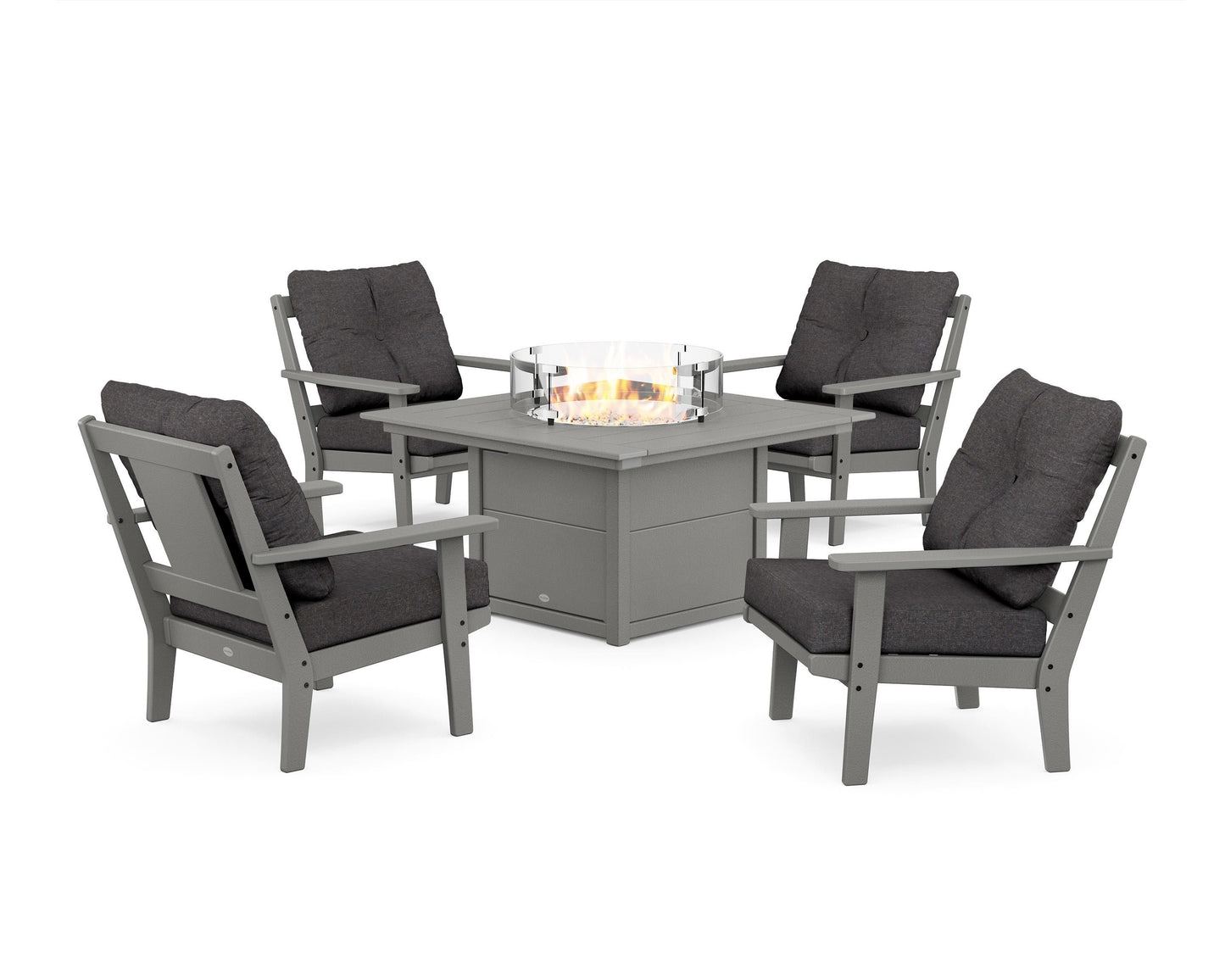 Prairie 5-Piece Deep Seating Set with Fire Pit Table