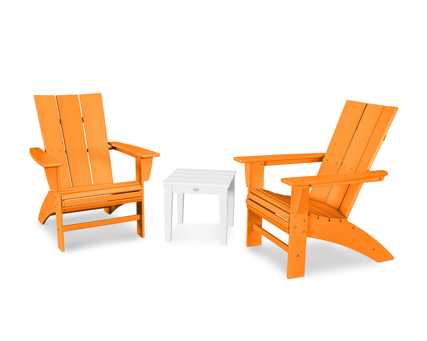 Modern 3-Piece Curveback Adirondack Set