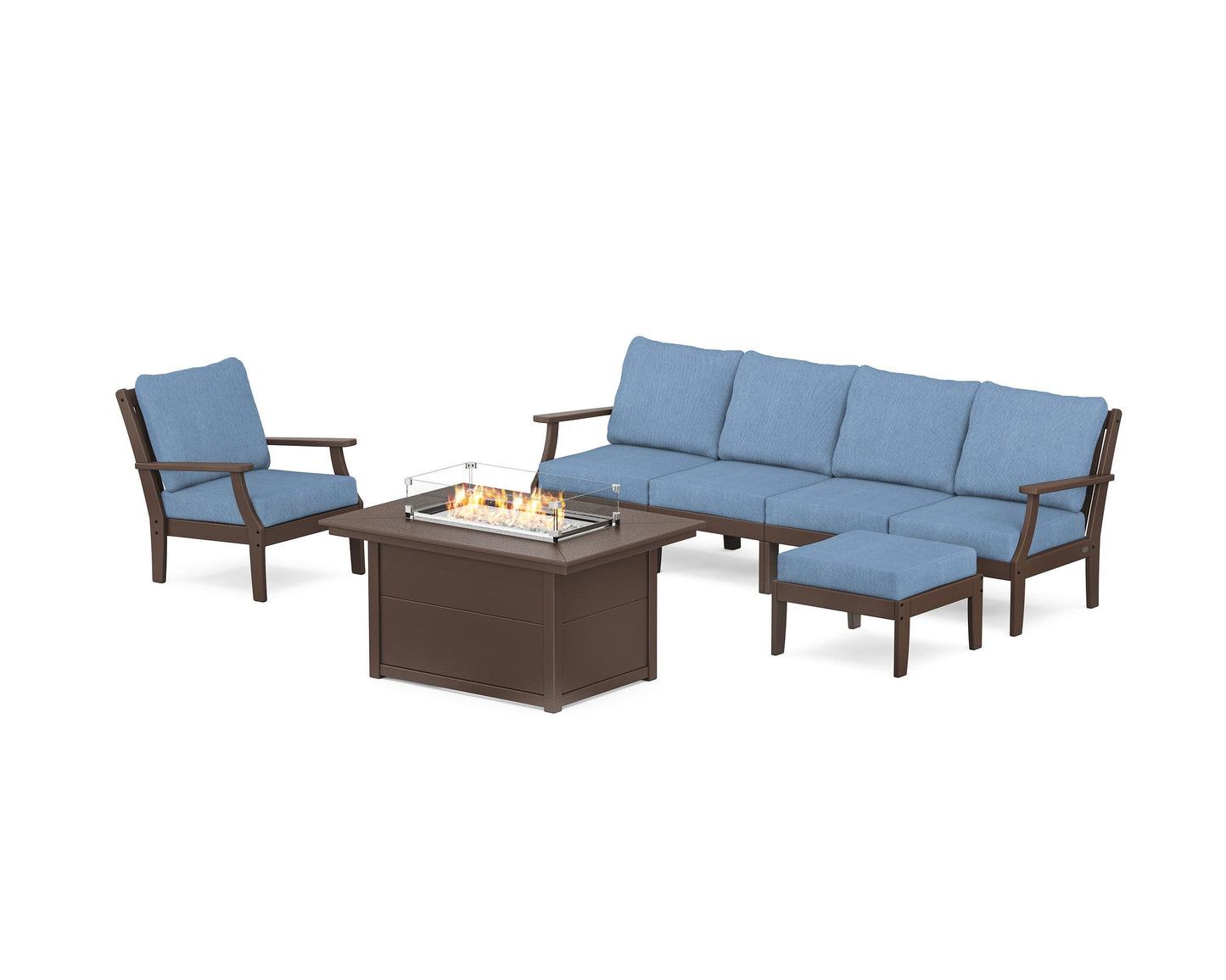 Braxton Sectional Lounge and Fire Pit Set