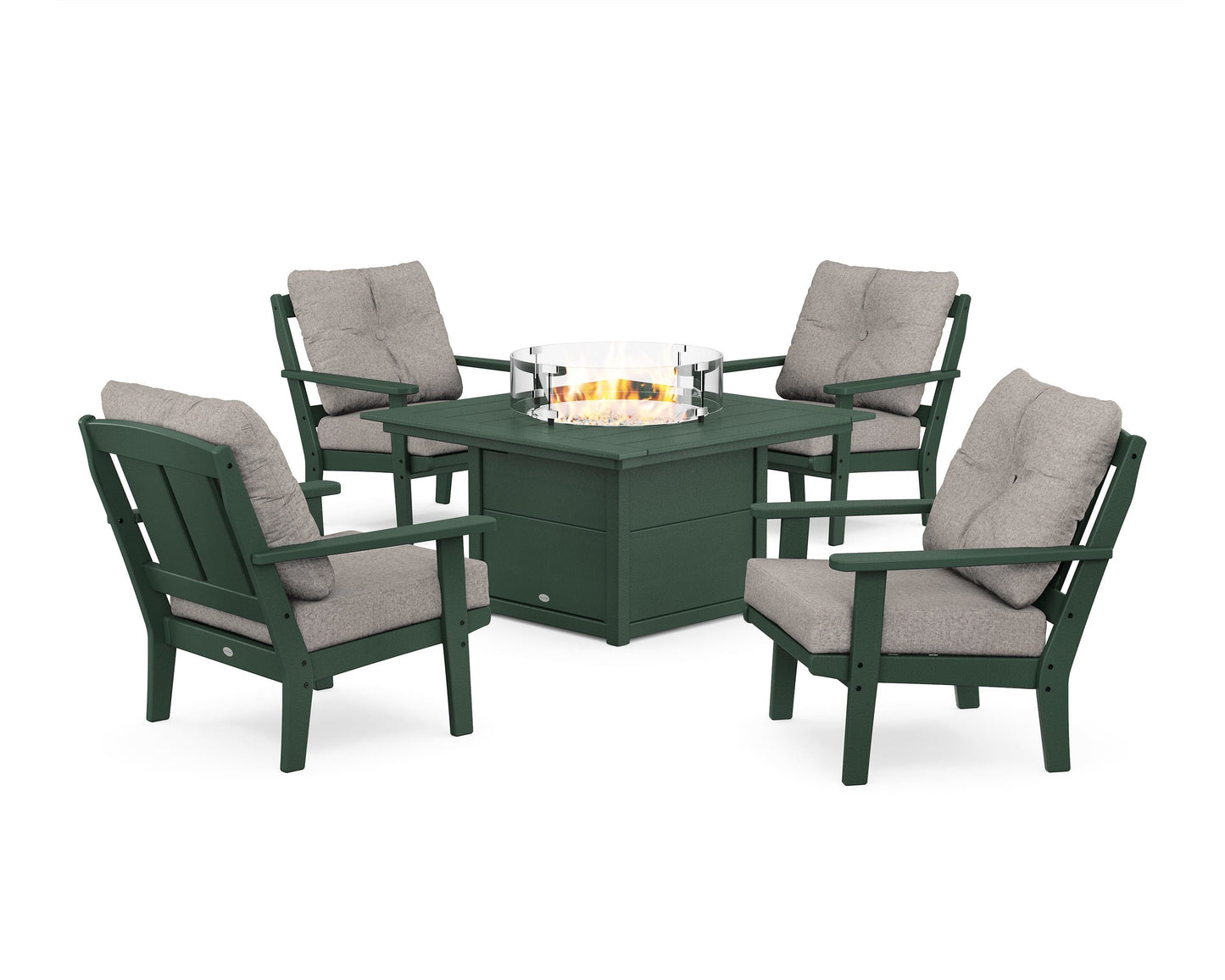 Mission 5-Piece Deep Seating Set with Fire Pit Table
