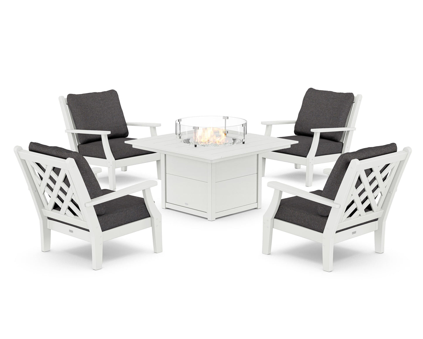 Wovendale 5-Piece Deep Seating Set with Fire Pit Table