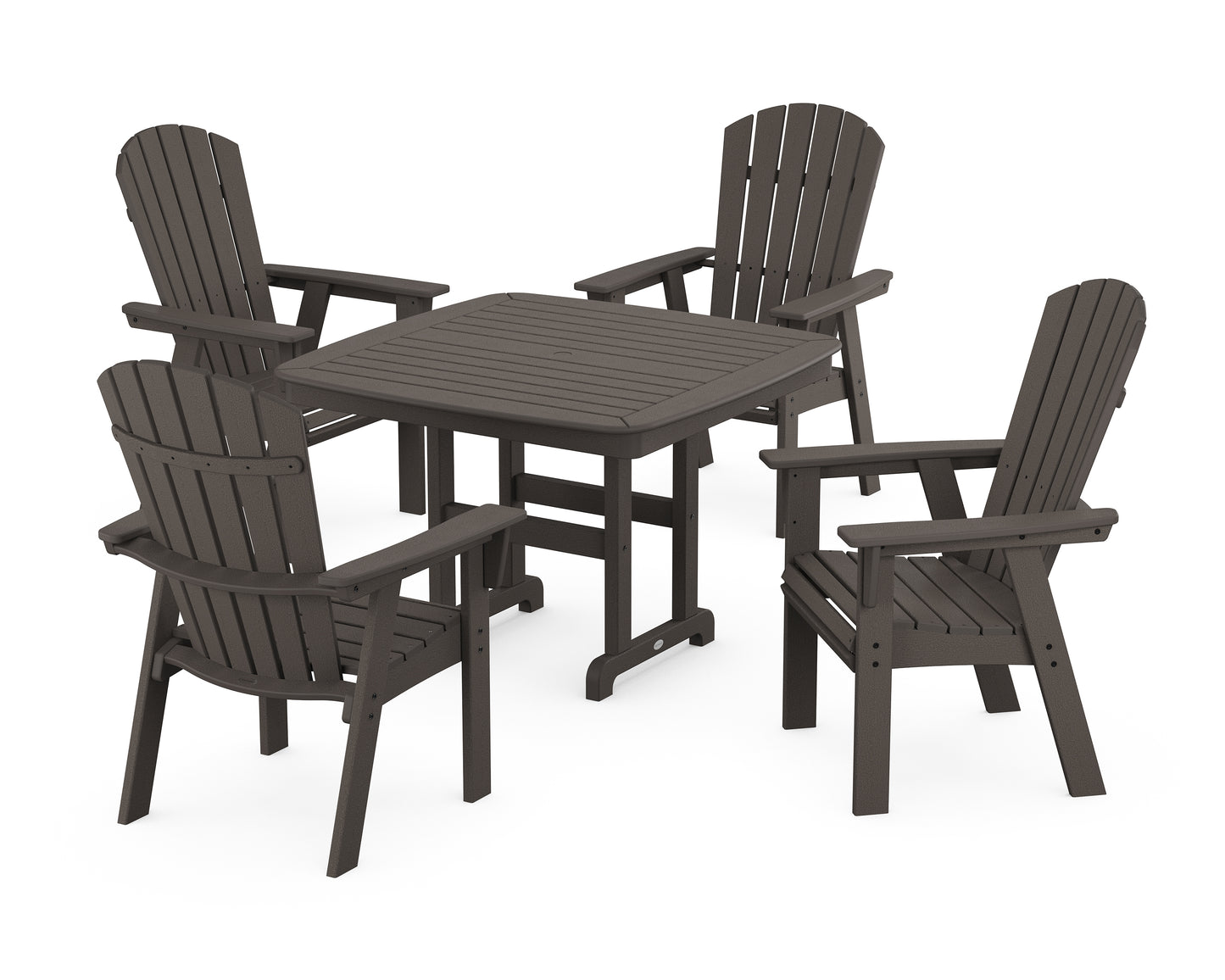 Nautical Curveback Adirondack 5-Piece Dining Set