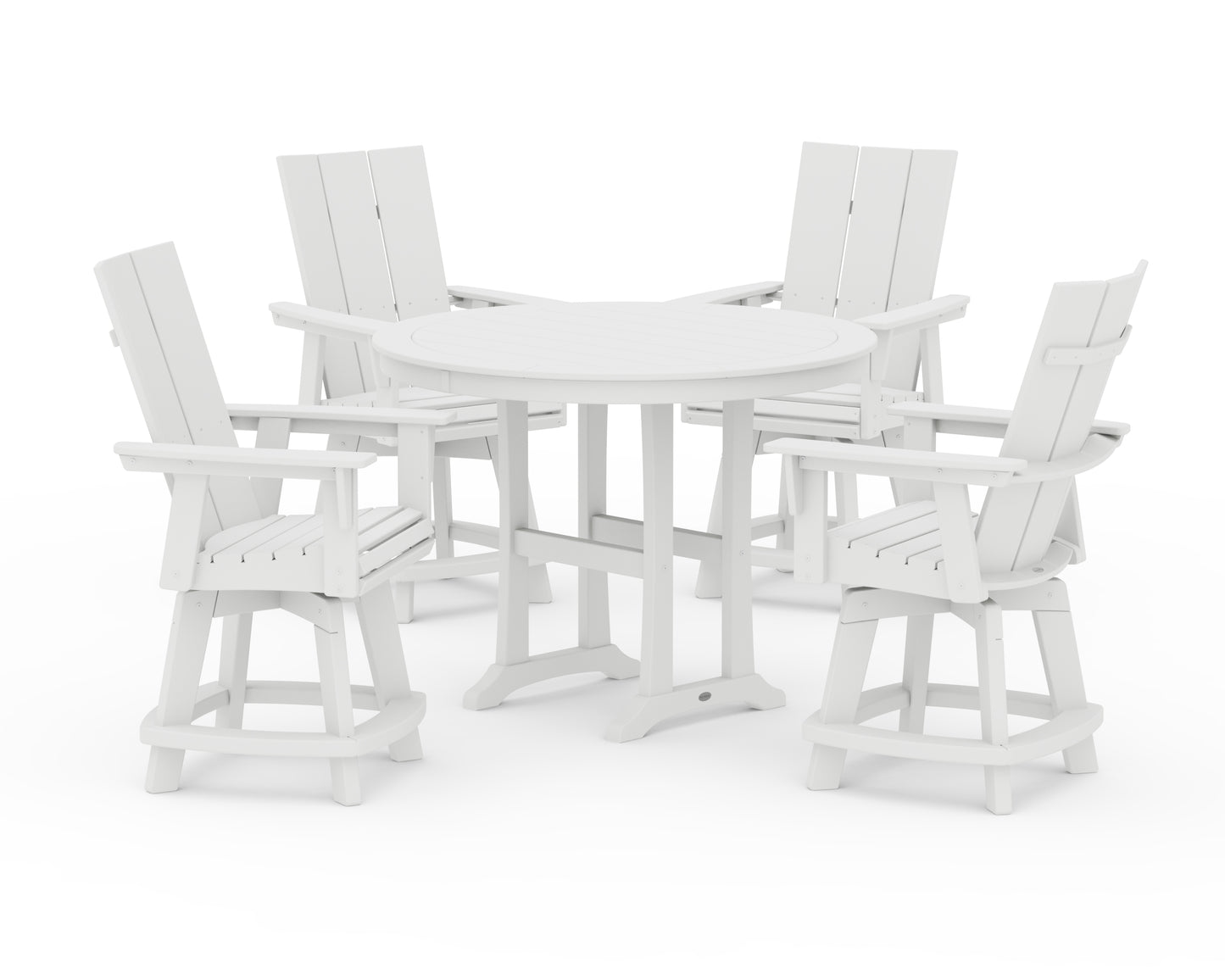 5-Piece Modern Swivel Counter Set