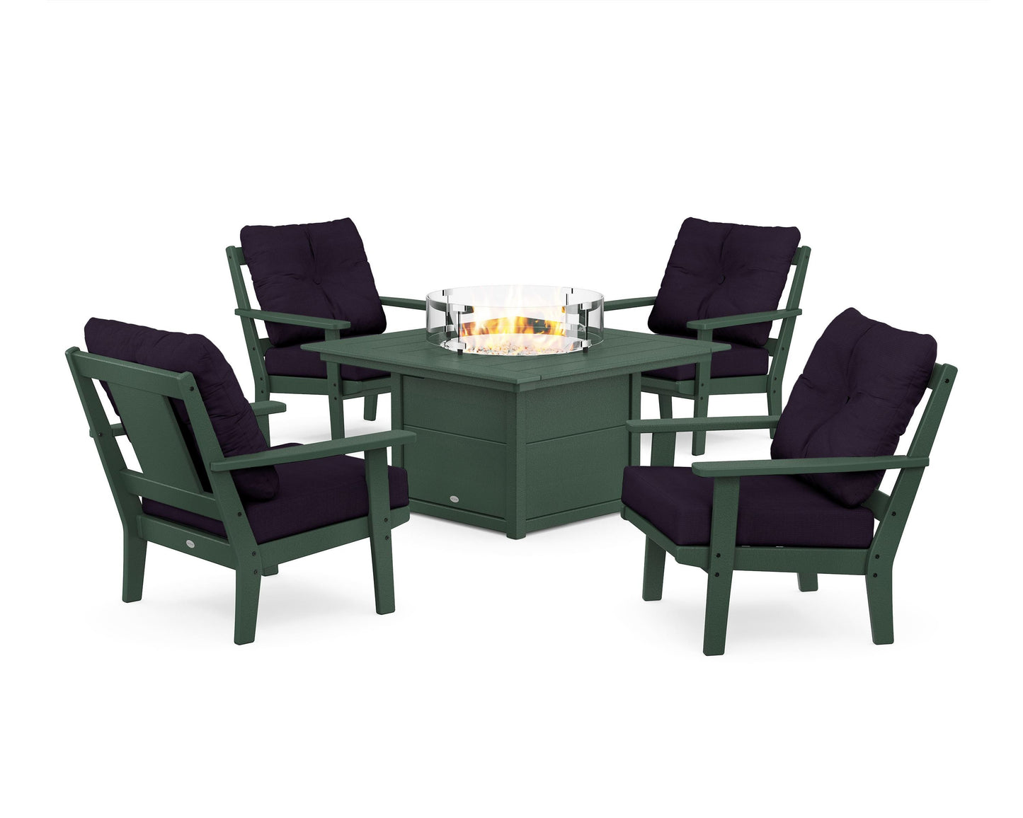 Prairie 5-Piece Deep Seating Set with Fire Pit Table