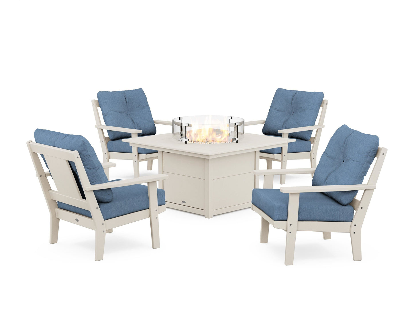 Prairie 5-Piece Deep Seating Set with Fire Pit Table