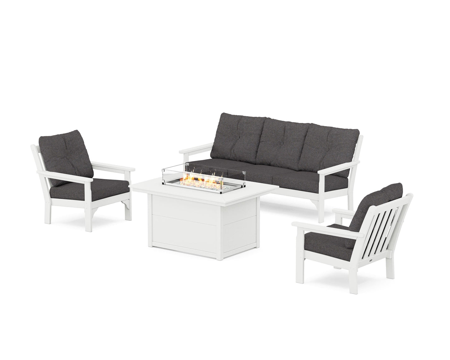 Vineyard Deep Seating Fire Pit Table Set