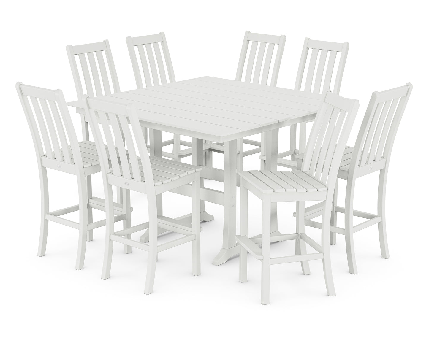 Vineyard 9-Piece Farmhouse Trestle Bar Set
