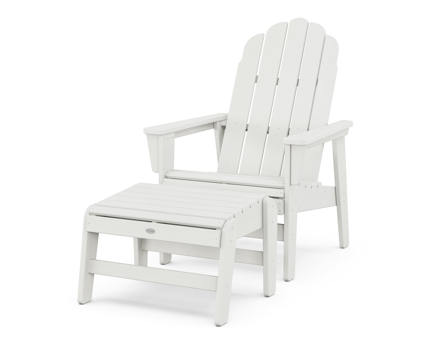 Vineyard Grand Upright Adirondack Chair with Ottoman