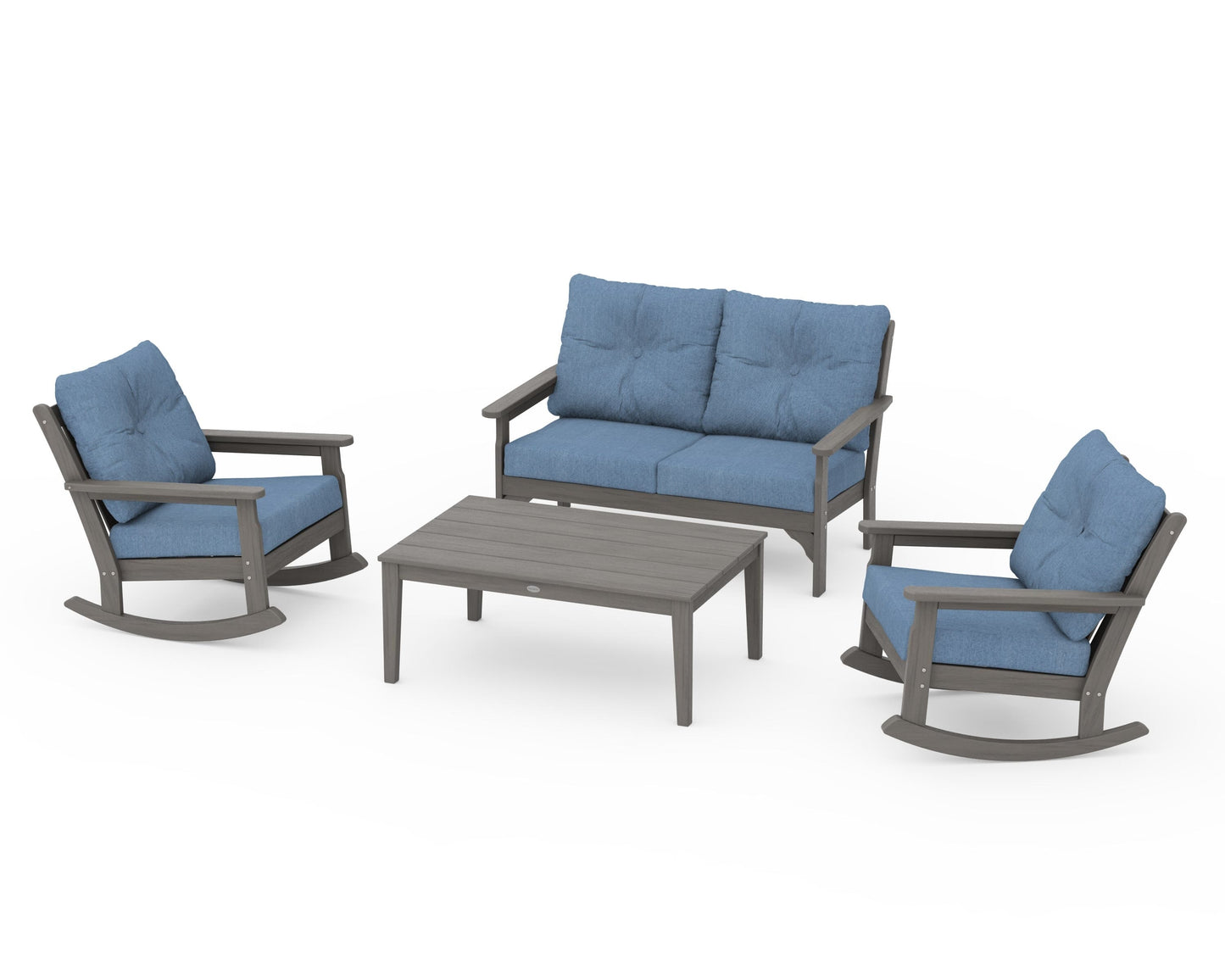 Vineyard 4-Piece Deep Seating Rocking Chair Set