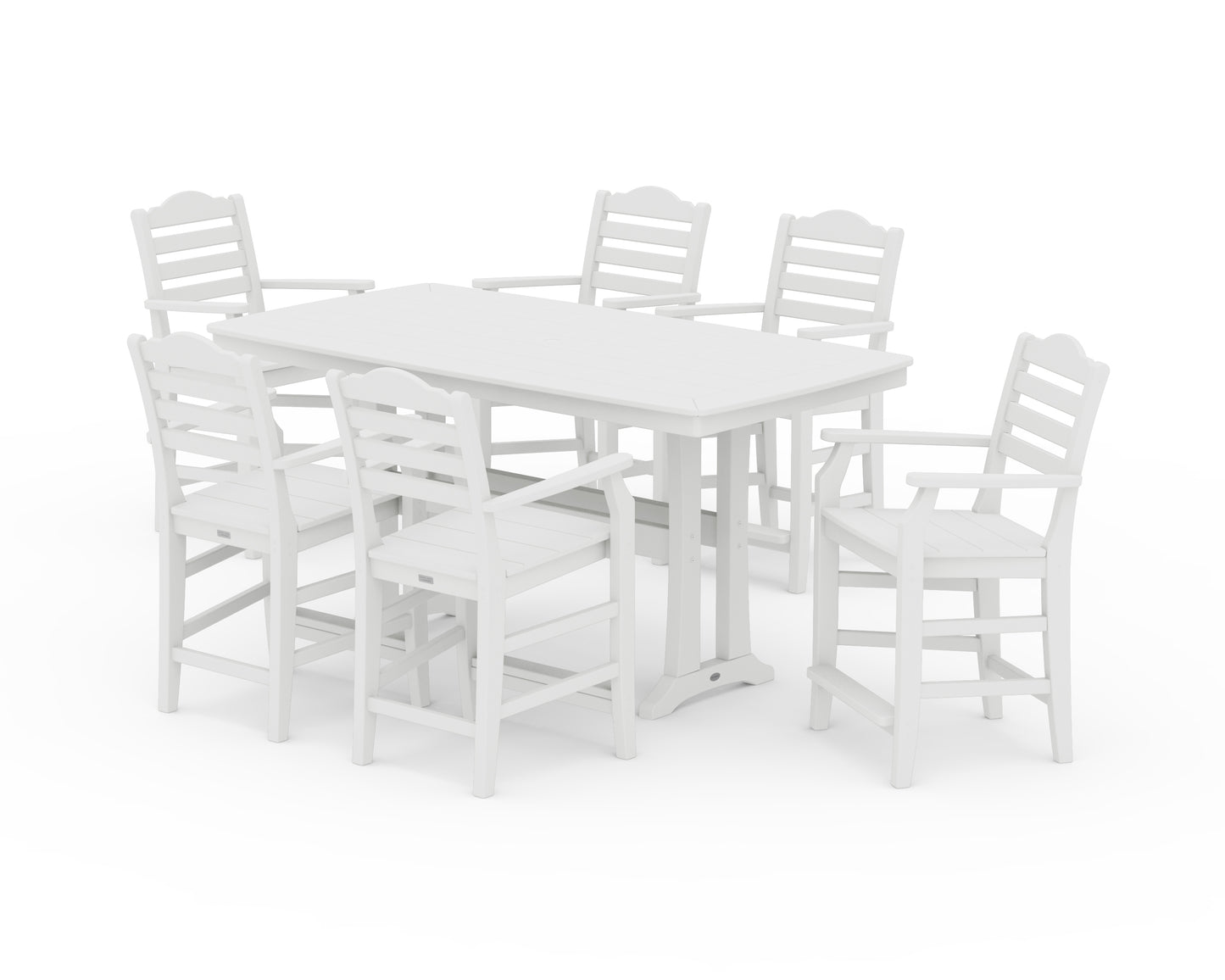 Savannah Arm Chair 7-Piece Counter Set with Trestle Legs
