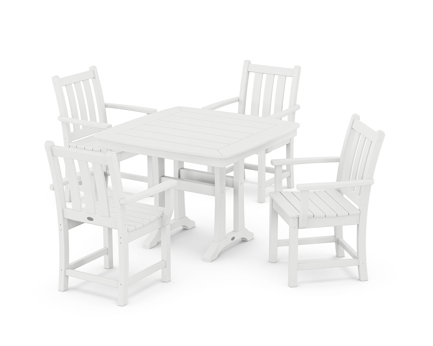 Traditional Garden 5-Piece Dining Set with Trestle Legs