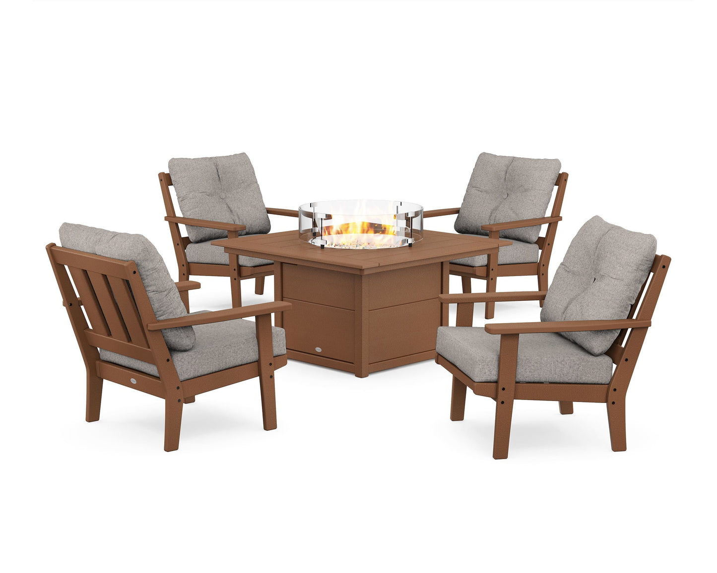 Oxford 5-Piece Deep Seating Set with Fire Pit Table