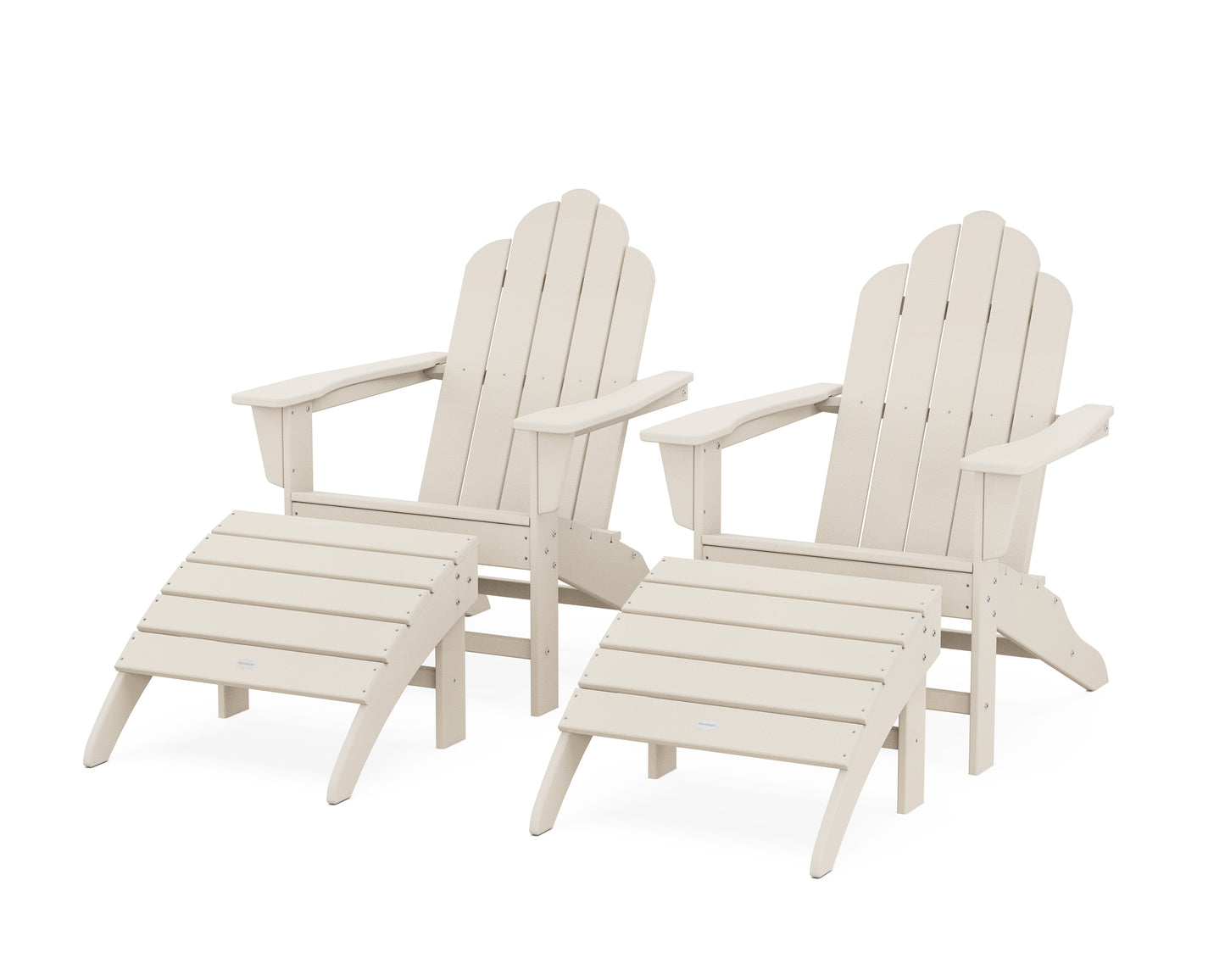 Long Island Adirondack Chair 4-Piece Set with Ottomans