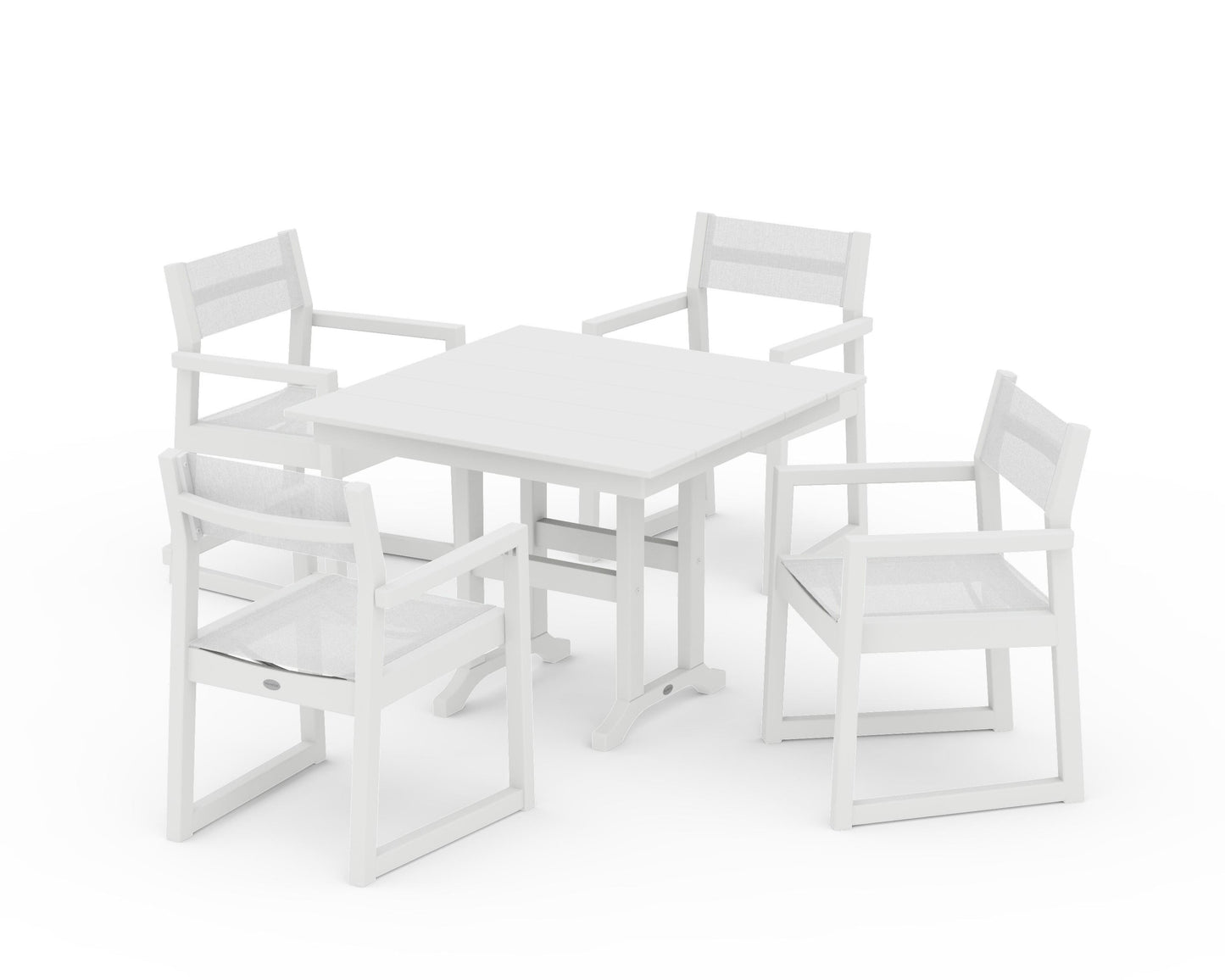 EDGE Sling Arm Chair 5-Piece Farmhouse Dining Set
