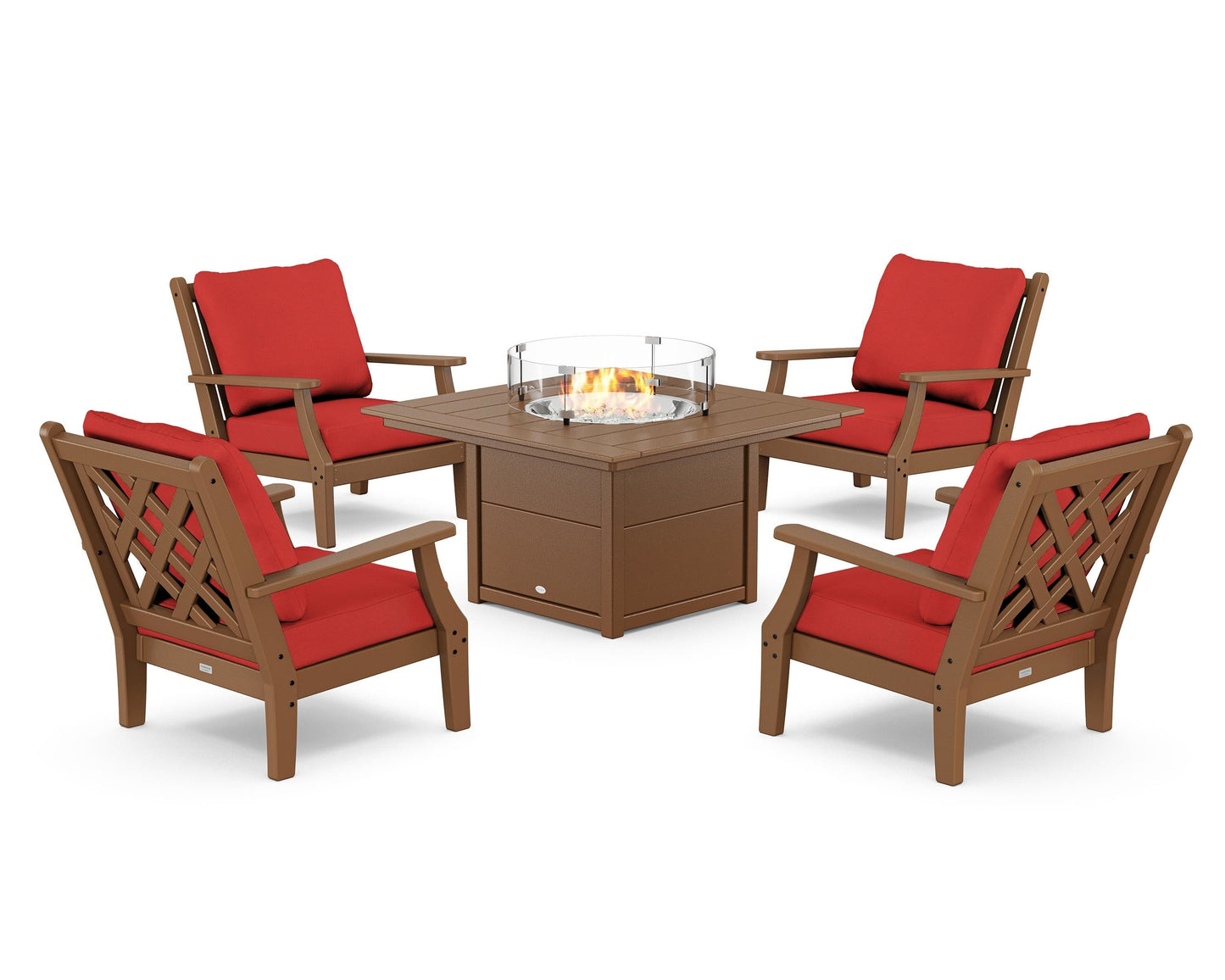Wovendale 5-Piece Deep Seating Set with Fire Pit Table