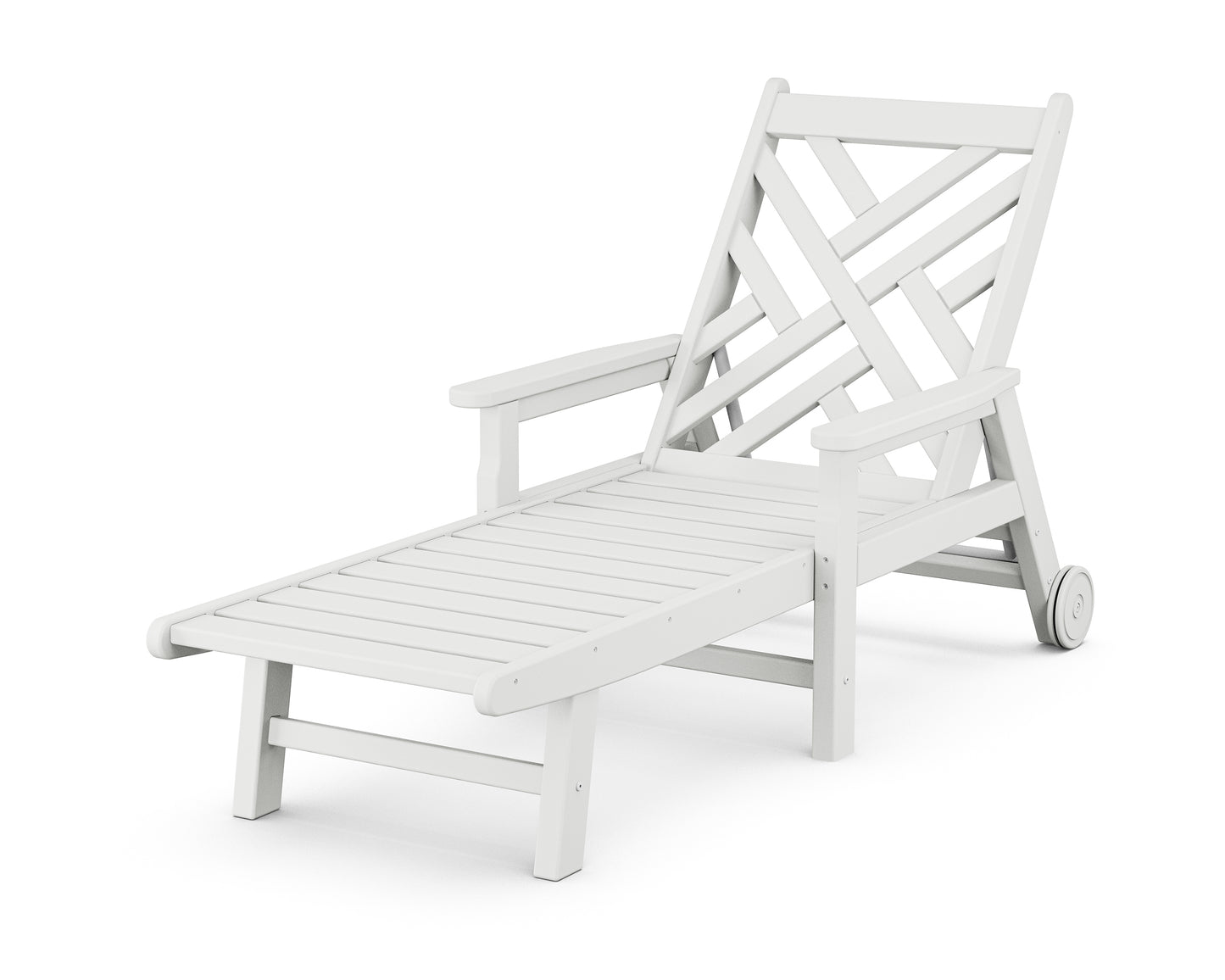 Chippendale Chaise with Arms and Wheels