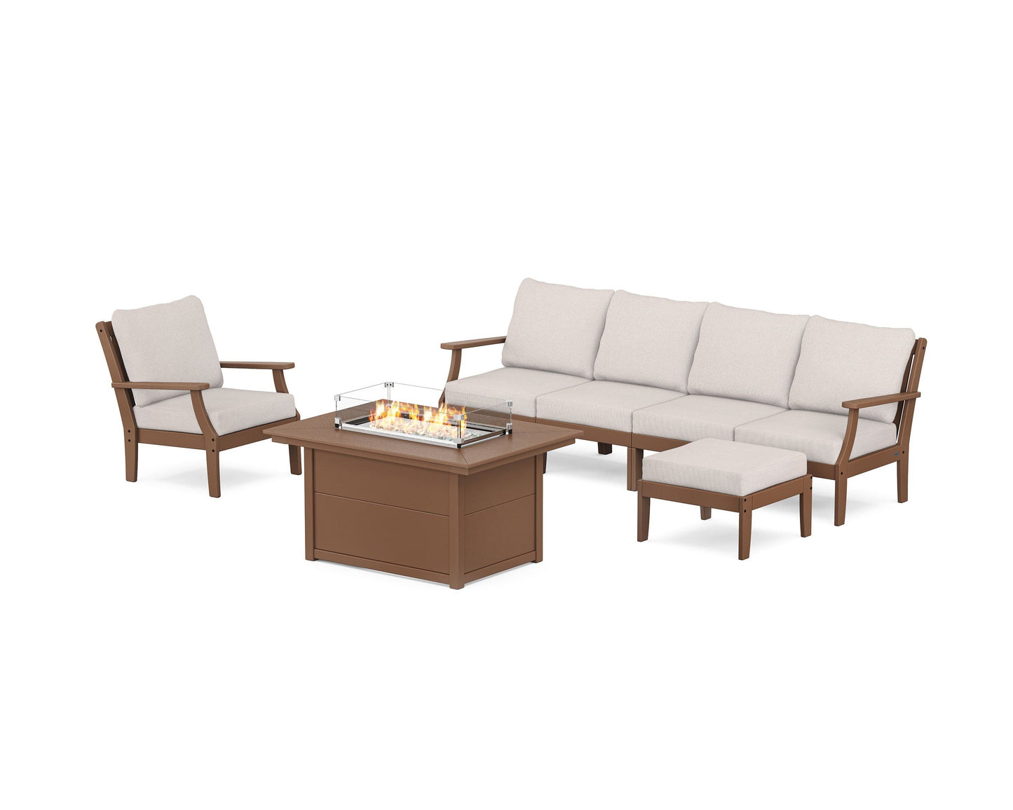Braxton Sectional Lounge and Fire Pit Set