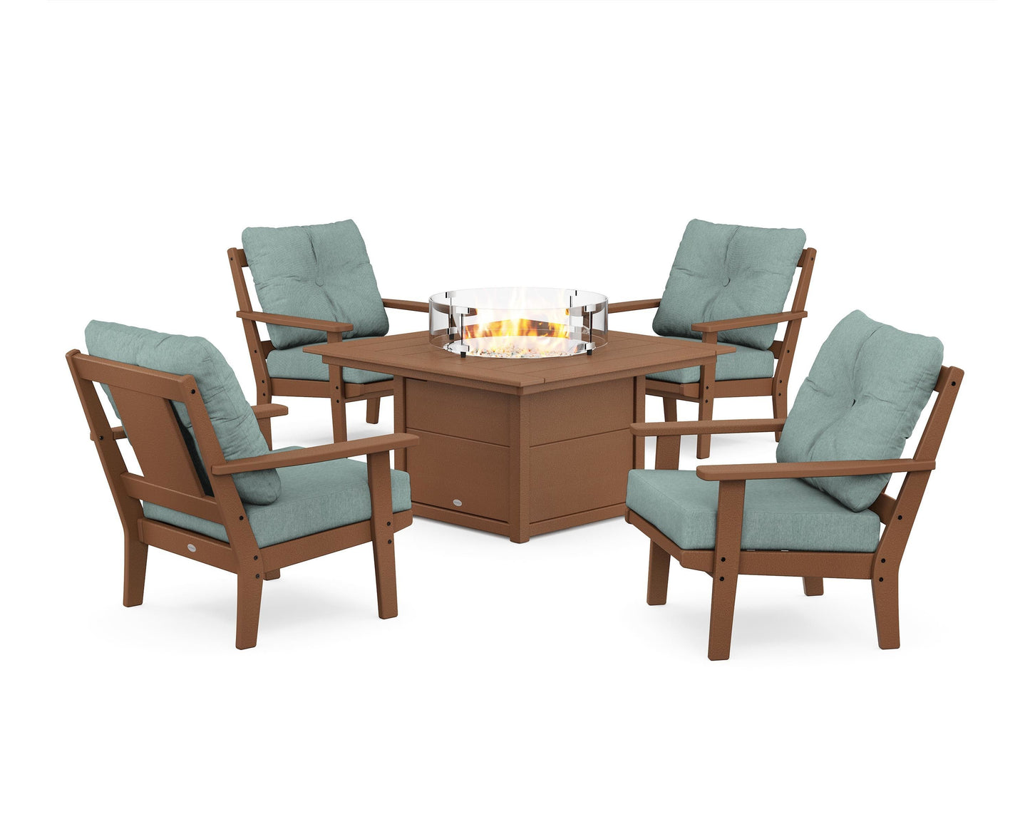 Prairie 5-Piece Deep Seating Set with Fire Pit Table