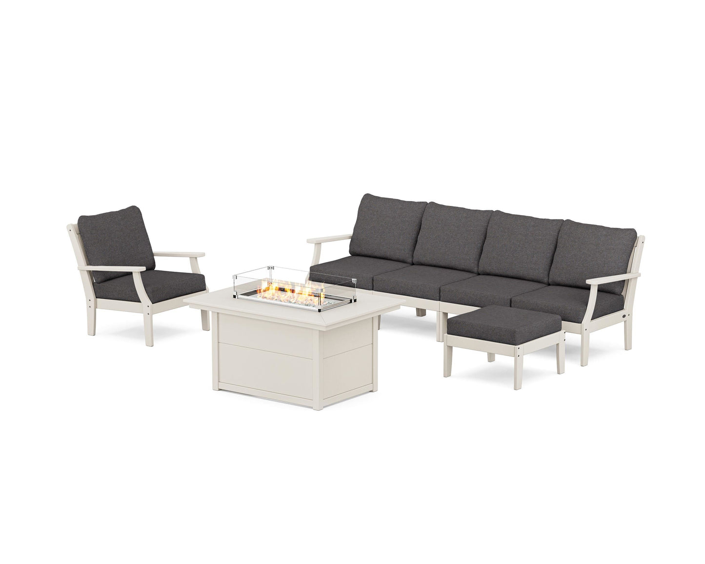 Braxton Sectional Lounge and Fire Pit Set