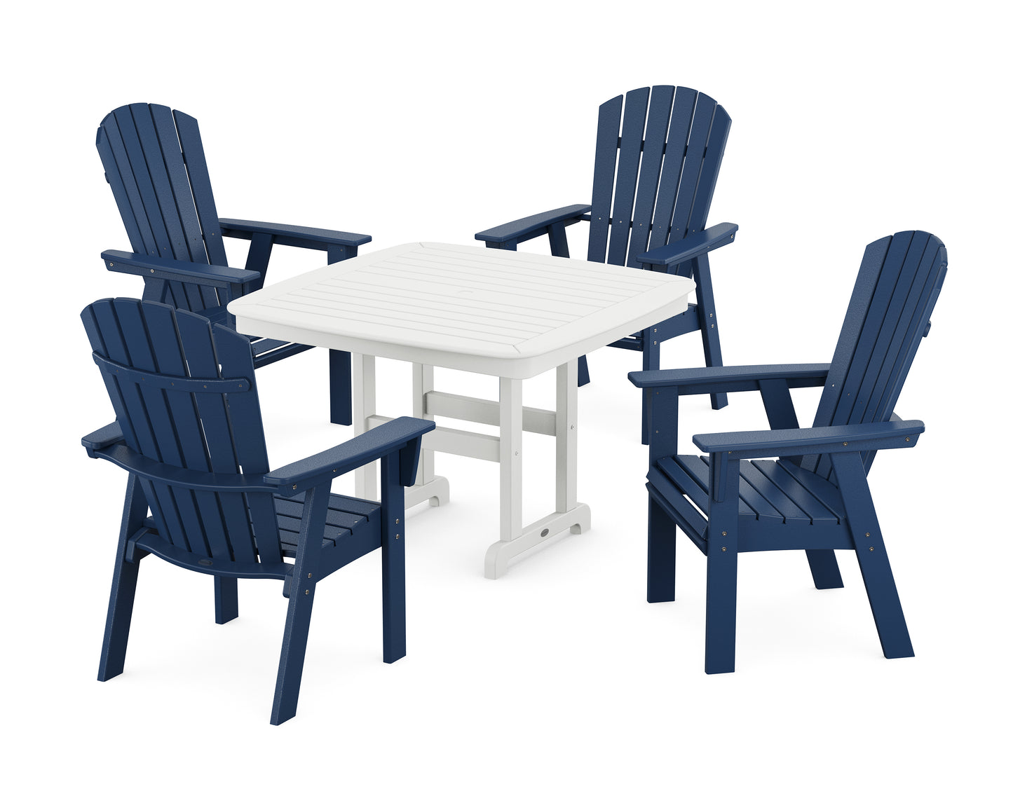 Nautical Curveback Adirondack 5-Piece Dining Set