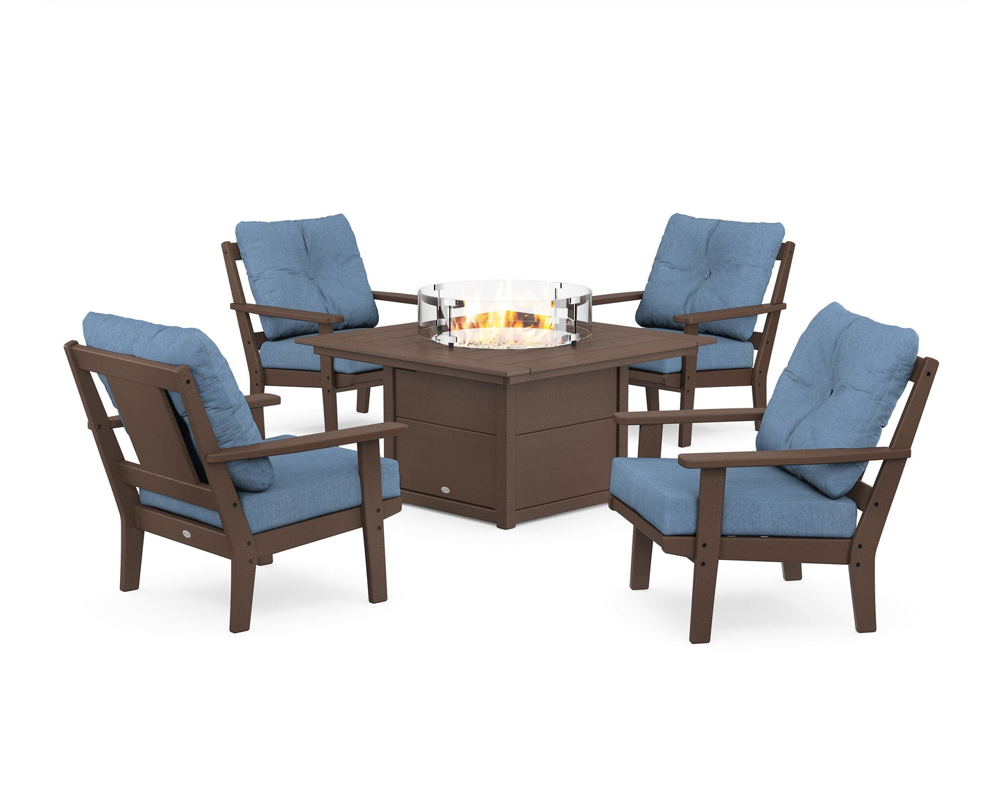 Prairie 5-Piece Deep Seating Set with Fire Pit Table