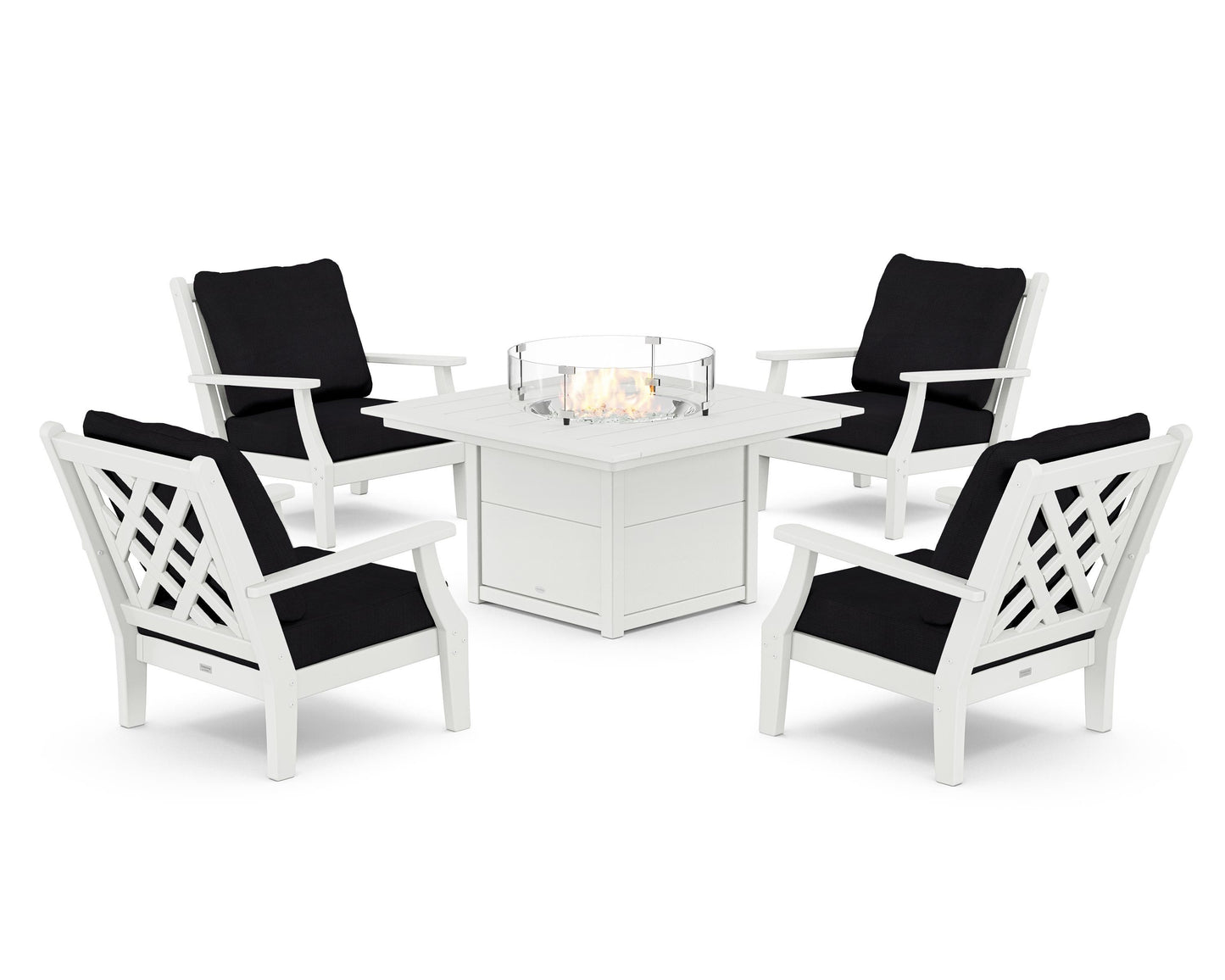 Wovendale 5-Piece Deep Seating Set with Fire Pit Table