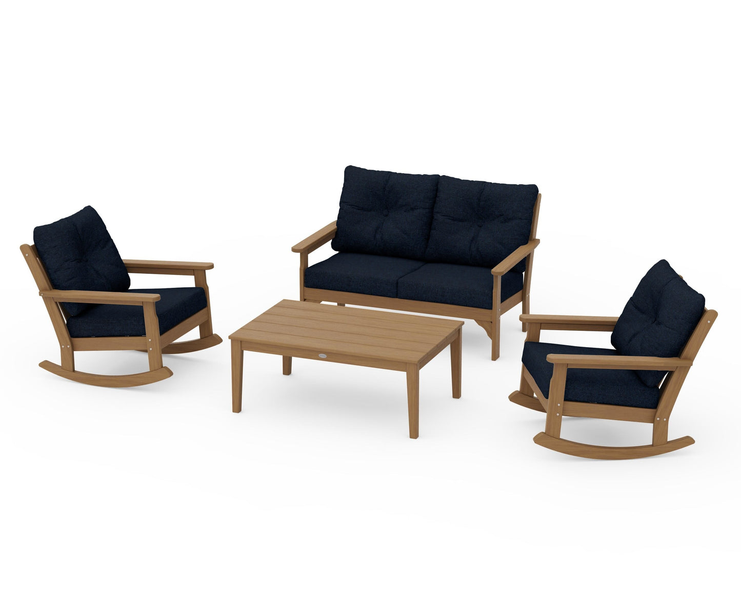 Vineyard 4-Piece Deep Seating Rocking Chair Set
