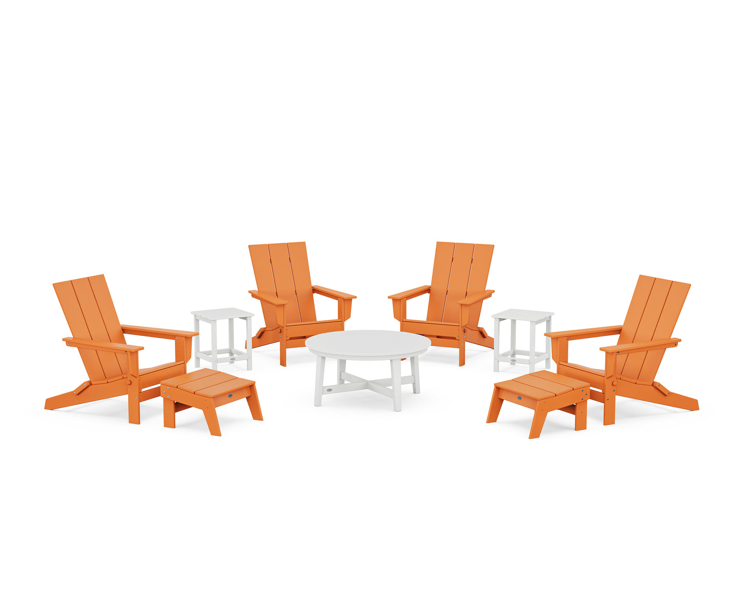 Modern Studio Folding Adirondack 9-Piece Conversation Set